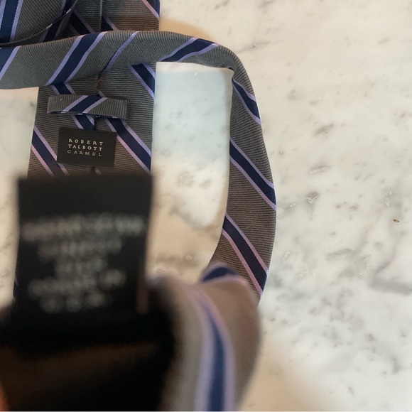 Classic Loro Piana Dot Made In Italy Robert Talbot Repp Stripe Tie Lot 100% Silk - Picture 10 of 12